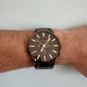 Fossil Black and Gold Watch